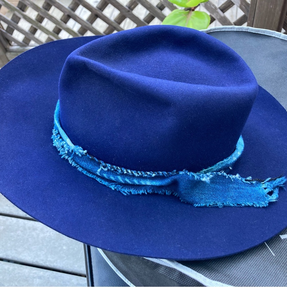 Worth & Worth Vagabond Felt Fedora Hat in Electric Blue - NWOT - Picture 13 of 16